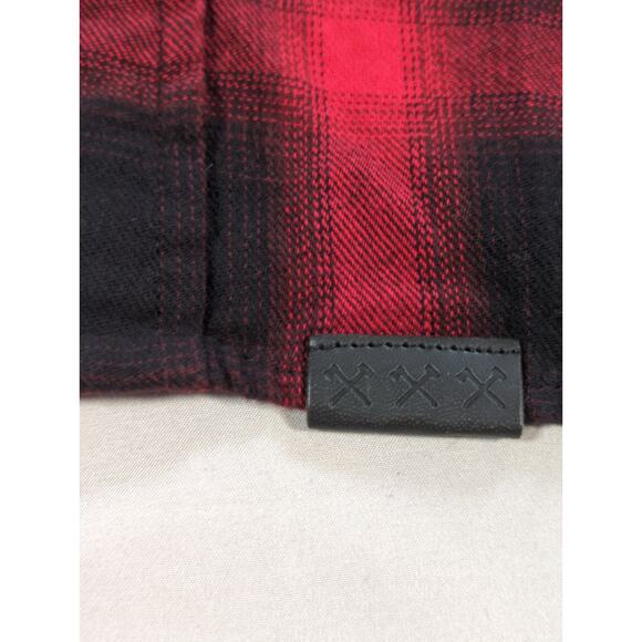 All American Roughneck Flannel Shirt Men’s Medium Red Black Plaid Backwoods AAR - Picture 6 of 11